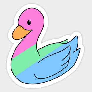 Pastel Polysexual Duck Sticker